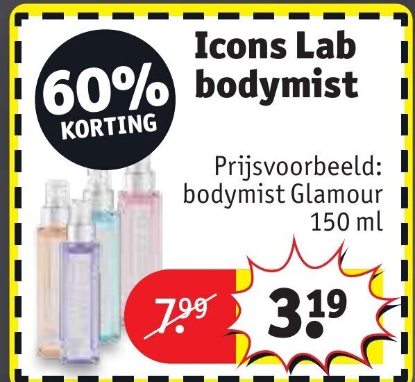 Icons Lab bodymist aanbieding bij Kruidvat