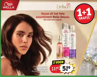 Kruidvat Keuze uit het hele assortiment Wella Deluxe 1+1gratis aanbieding