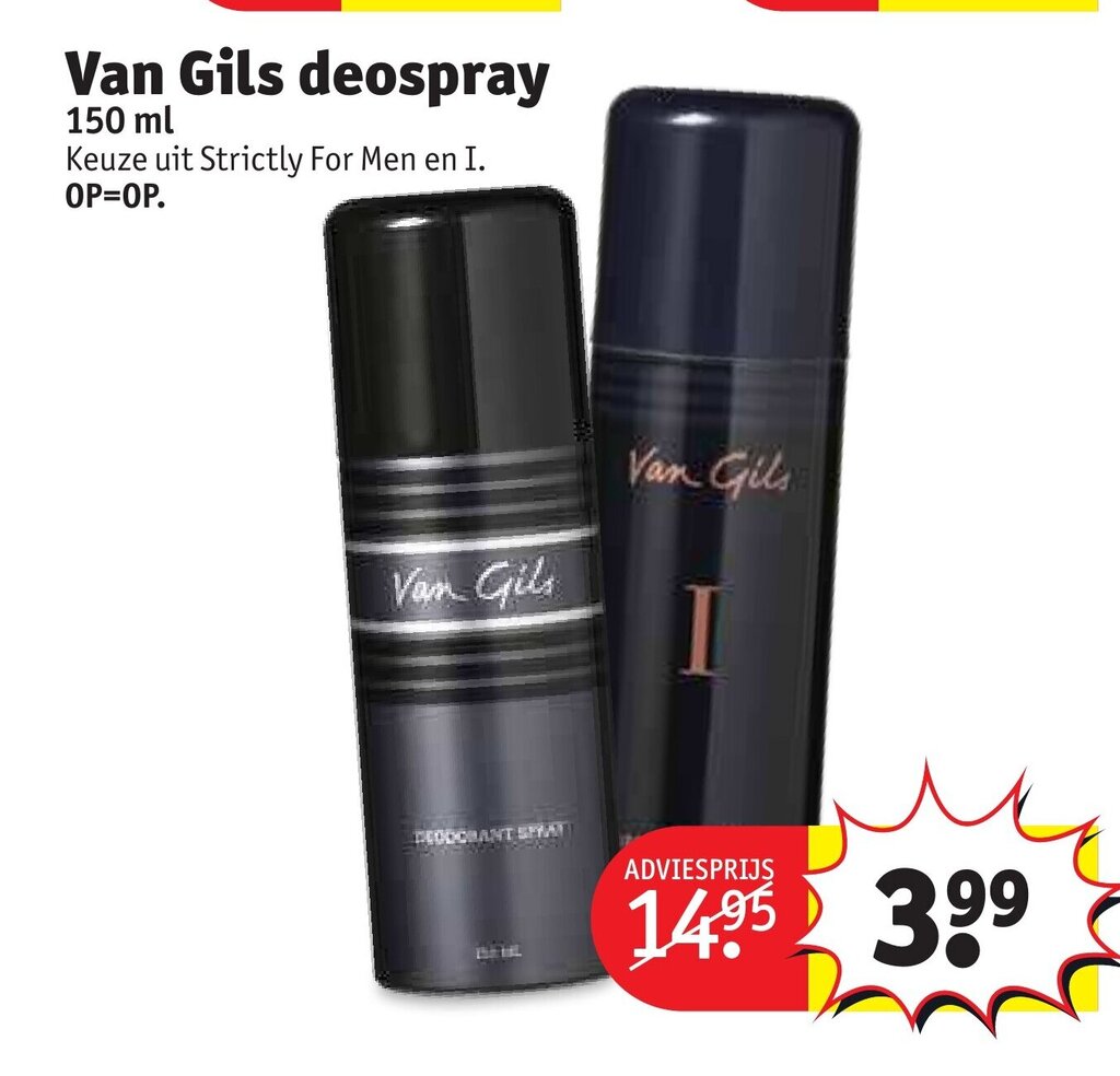 Van Gils deospray 150 ml aanbieding bij Kruidvat