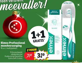 Kruidvat Elmex Professional mondverzorging 1+1 gratis aanbieding