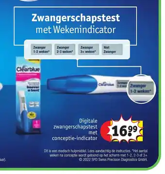 Kruidvat Zwangerschapstest met Wekenindicator aanbieding