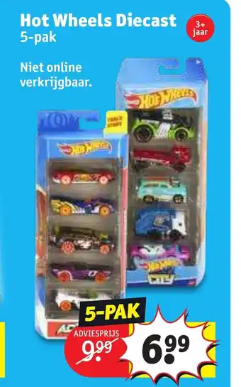 Kruidvat Hot Wheels Diecast 5-pak aanbieding