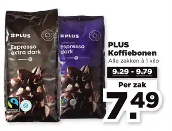 PLUS Plus Koffiebonen Alle zakken a 1 Kilo Per zak aanbieding