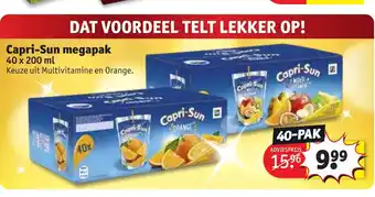 Kruidvat Capri-Sun megapak 40 x 200 ml aanbieding