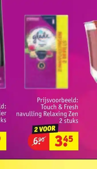 Kruidvat Touch & Fresh navulling Relaxing Zen 2 stuks aanbieding