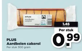 PLUS Plus aardbeien cakerol aanbieding