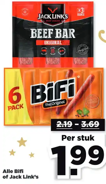 PLUS Alle bifi of jack link's aanbieding