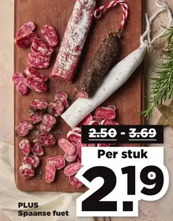 PLUS Plus Spaanse Fuet aanbieding