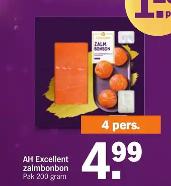 Albert Heijn AH Excellent Zalmbonbon Pak 200gram , 4 Pers. aanbieding