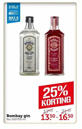 Coop Bombay gin fles 500/700 ml aanbieding