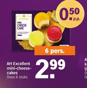 Albert Heijn AH Excellent Mini Cheesecakes Doos 6 Stuks aanbieding