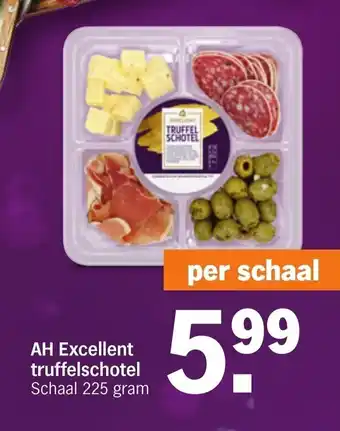 Albert Heijn AH Excellent Truffelschotel Schaal 225gram aanbieding