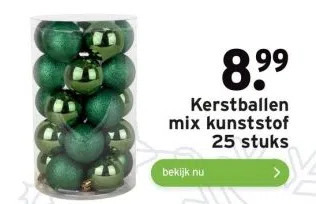 GAMMA Kerstballen mix kunststof aanbieding