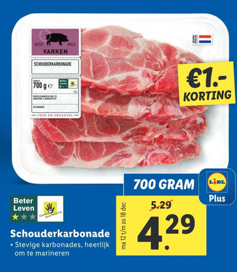 Lidl Schouderkarbonade aanbieding