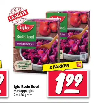 Nettorama Iglo Rode Kool 2 x 450 gram aanbieding