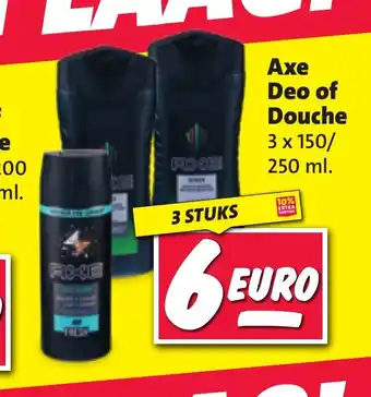 Nettorama Axe Deo of Douche 3 x 150/250 ml aanbieding