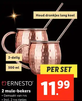 Lidl Ernesto 2 mule-bekers aanbieding