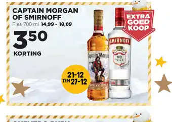 Jumbo Captain Morgan Of Smirnoff fles 700 ml aanbieding