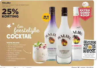 Jumbo Malibu Coconut, Passion Fruit of Watermelon fles 700 ml aanbieding