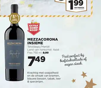 Jumbo Mezzacorona Insieme Teroldego/Merlot fles 750 ml aanbieding