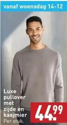 ALDI Luxe pullover met zijde en kasjmier per stuk. aanbieding