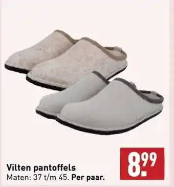 ALDI Vilten pantoffels maten: 37 t/m 45. per paar. aanbieding