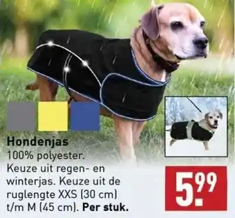 ALDI Hondenjas 100% polyester. aanbieding