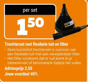 De voordeelmarkt Trechterset met flexibele tuit en filter aanbieding