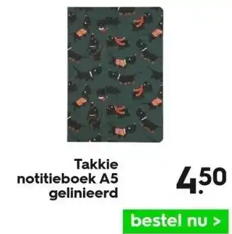 HEMA Takkie notitieboek a5 gelinieerd aanbieding