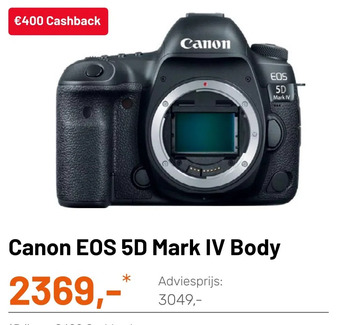 Kamera Express Canon eos 5d mark iv body aanbieding