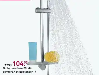 Karwei Grohe doucheset vitalio comfort, 4 straalstanden > aanbieding