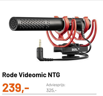 Kamera Express Rode videomic ntg aanbieding