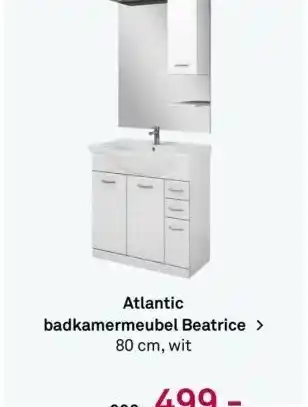 Karwei Atlantic badkamermeubel beatrice > 80 cm, wit aanbieding