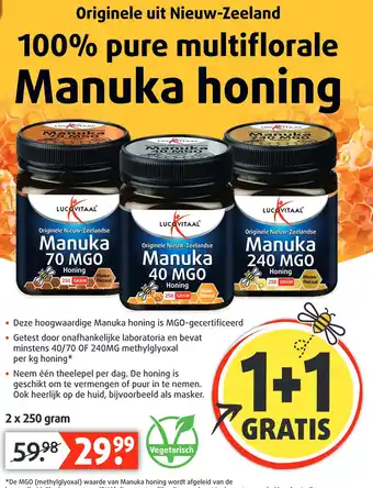 Lucovitaal Manuka honing aanbieding