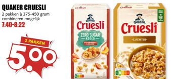 MCD Supermarkt Quaker cruesli aanbieding