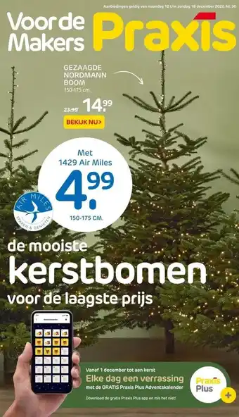 Praxis Gezaagde nordmann boom 150-175 cm aanbieding