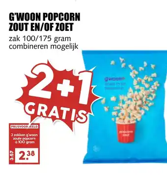 MCD Supermarkt G'woon popcorn zout en/of zoet aanbieding