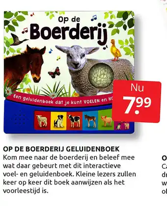 Boekenvoordeel Op de boerderij geluidenboek aanbieding