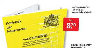 Boekenvoordeel Vaccinatieboek Het officiële vaccinatiebewijsboek aanbieding