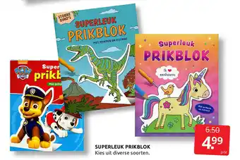 Boekenvoordeel Superleuk prikblok aanbieding