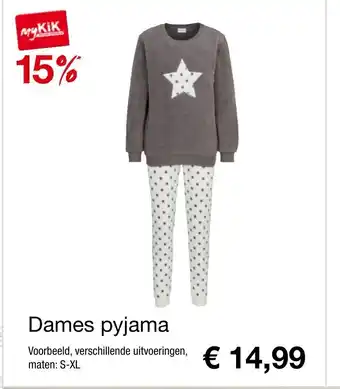 Kik Dames pyjama S-XL aanbieding