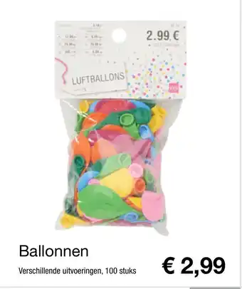 Kik Ballonnen 100 stuks aanbieding