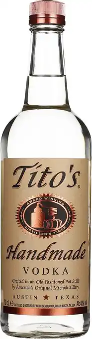 Drankdozijn Tito's vodka 70cl aanbieding