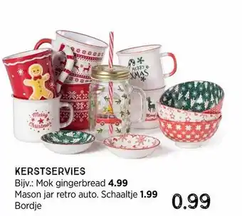 Xenos Kerstservies : mok gingerbread, schaaltje of bordje aanbieding