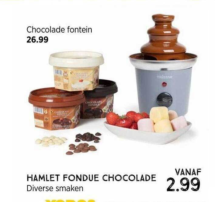 Chocolade fontein, hamlet fondue chocolade aanbieding bij Xenos