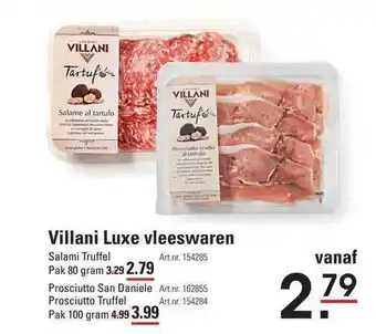 Sligro Villani luxe vleeswaren aanbieding