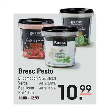 Sligro Bresc pesto aanbieding