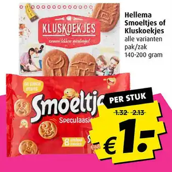 Boni Hellema Smoeltjes of Kluskoekjes aanbieding