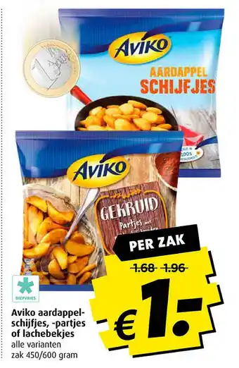 Boni Aviko aardappel- schijfjes, -partjes of lachebekjes aanbieding