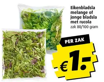 Boni Eikenbladsla melange of jonge bladsla met rucola aanbieding